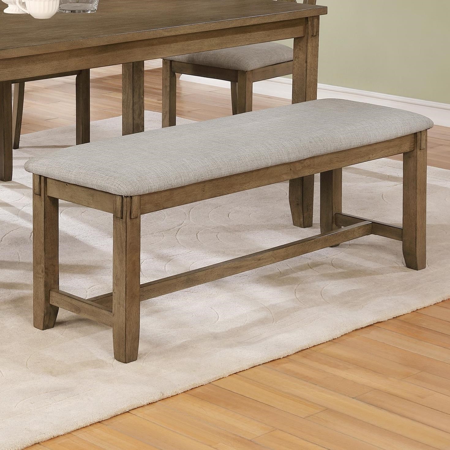 Crown Mark Clara 2321WT BENCH Dining Bench with Upholstered Seat